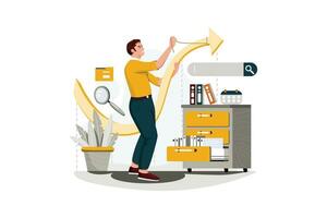 augmenter les recherches, vecteur affaires commercialisation ligne illustration