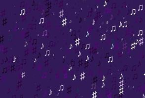 motif vectoriel violet clair avec des éléments de musique.