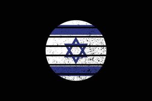 drapeau de style grunge de l'israël. illustration vectorielle. vecteur