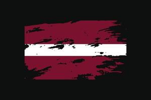 drapeau de style grunge de la lettonie. illustration vectorielle. vecteur