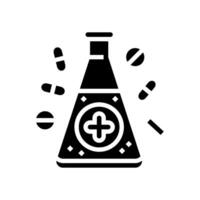 pharmacologie pharmacien glyphe icône vecteur illustration