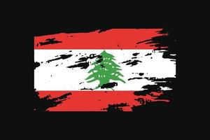 drapeau de style grunge du liban. illustration vectorielle. vecteur