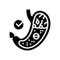 gastrique ulcère gastro-entérologue glyphe icône vecteur illustration