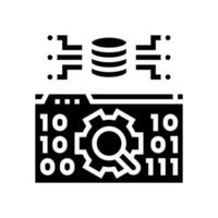 Les données validation base de données glyphe icône vecteur illustration