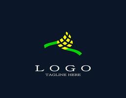 Facile blé logo. élégant ferme logo conception illustration. légume logo. illustration de blé, céréale, riz, blé dans plat style conception. vecteur