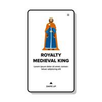 la toile royalties médiéval Roi vecteur