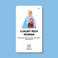 la toile luxe riches femme vecteur