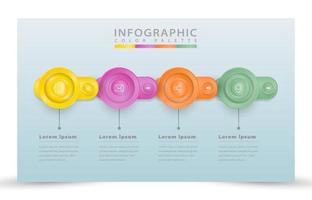 modèle d'infographie de processus réaliste de conception de vecteur d'illustration