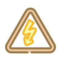 danger électricité Couleur icône vecteur illustration