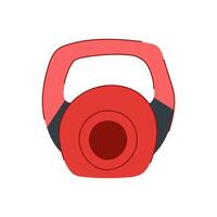 faire des exercices aptitude kettlebell dessin animé vecteur illustration