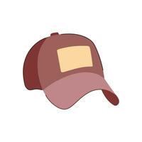 illustration vectorielle de dessin animé de casquette de baseball avant vecteur
