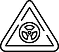 radioactif signe vecteur icône