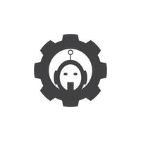 Logo robot modèle vecteur icône illustration design