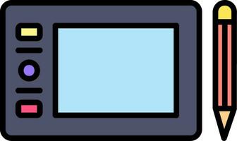 icône de vecteur de tablette graphique