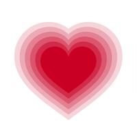 Coeur de mélange rouge avec fond transparent. Illustration vectorielle vecteur