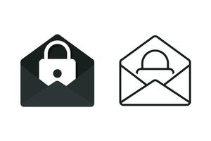 email contient cadenas. illustration vecteur