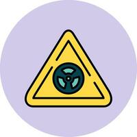 radioactif signe vecteur icône