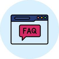 icône de vecteur de FAQ