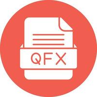 qfx fichier format vecteur icône