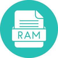 RAM fichier format vecteur icône