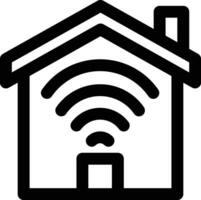 maison Wifi vecteur icône