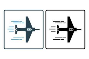 jet icône. icône en relation à vitesse, aviation. adapté pour la toile placer, application, utilisateur interfaces, imprimable etc. solide icône style. Facile vecteur conception modifiable