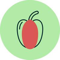 icône de vecteur de poivron rouge