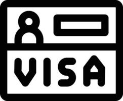 icône de vecteur de visa