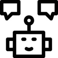 icône de vecteur de chat bot