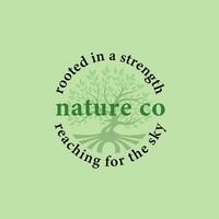 la nature logo emblème, chêne arbre icône logo conception dans ancien rétro étiqueter, banian arbre vecteur