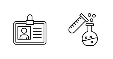 identité et laboratoire icône vecteur