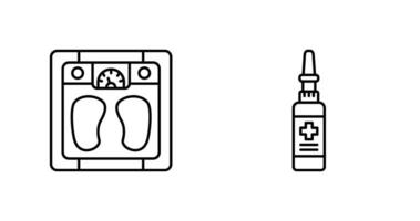 pesée échelle et nasale icône vecteur