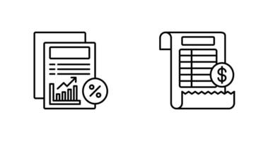 rapport et facture icône vecteur