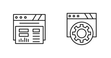 tableau de bord et navigateur icône vecteur