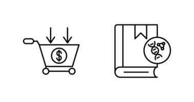 Commerce et ADN icône vecteur