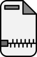 icône de vecteur de fichier zip