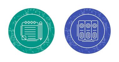 bloc-notes et document icône vecteur