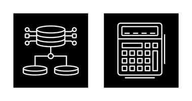 structuré Les données et calculatrice icône vecteur