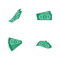 US dollar stock papier billets de banque icône illustration vectorielle vecteur