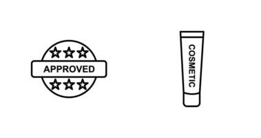 approuvé et crème icône vecteur