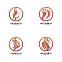 modèle de conception de feu flamme logo icône vector