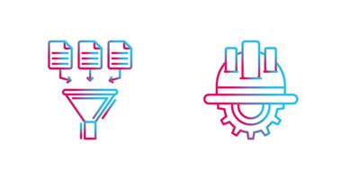 Les données collection et ingénierie icône vecteur