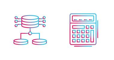 structuré Les données et calculatrice icône vecteur