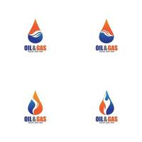 modèle d'icône de vecteur de conception de logo de pétrole et de gaz