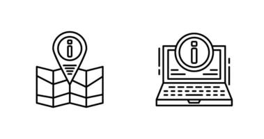 information point et portable icône vecteur