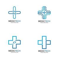 vecteur de conception de logo de technologie médicale