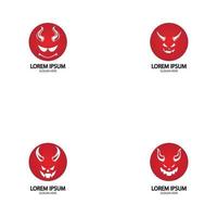 modèle d'icône de vecteur de logo de diable