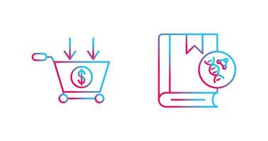 Commerce et ADN icône vecteur