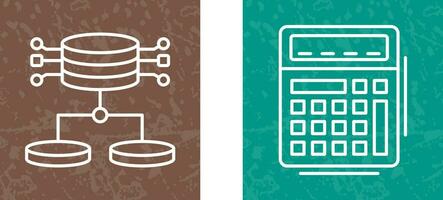 structuré Les données et calculatrice icône vecteur