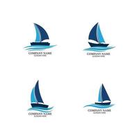 modèle de logo de bateau, conception d'icône de navire, vecteur d'élément d'illustration